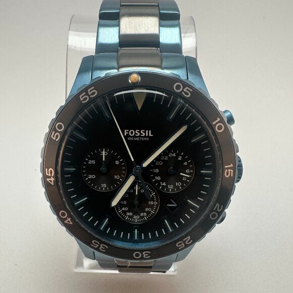 Fossil Privateer Chronograph FS4931 | Blue Steel | 100 M - Picture 1 of 3